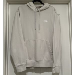 Nike Sportswear Club Fleece Men's Size XL Pullover Hoodie Cream $65